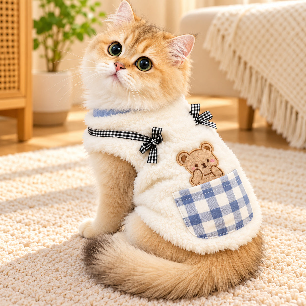 Teddy Bear Jumper for Dogs & Cats | Fleece Winter Vest