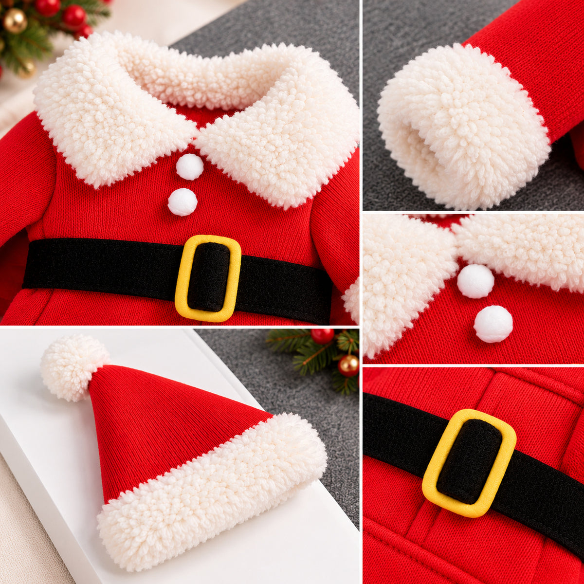 Christmas Dog Outfit | Santa Claus Costume with Hat for Dog & Cat