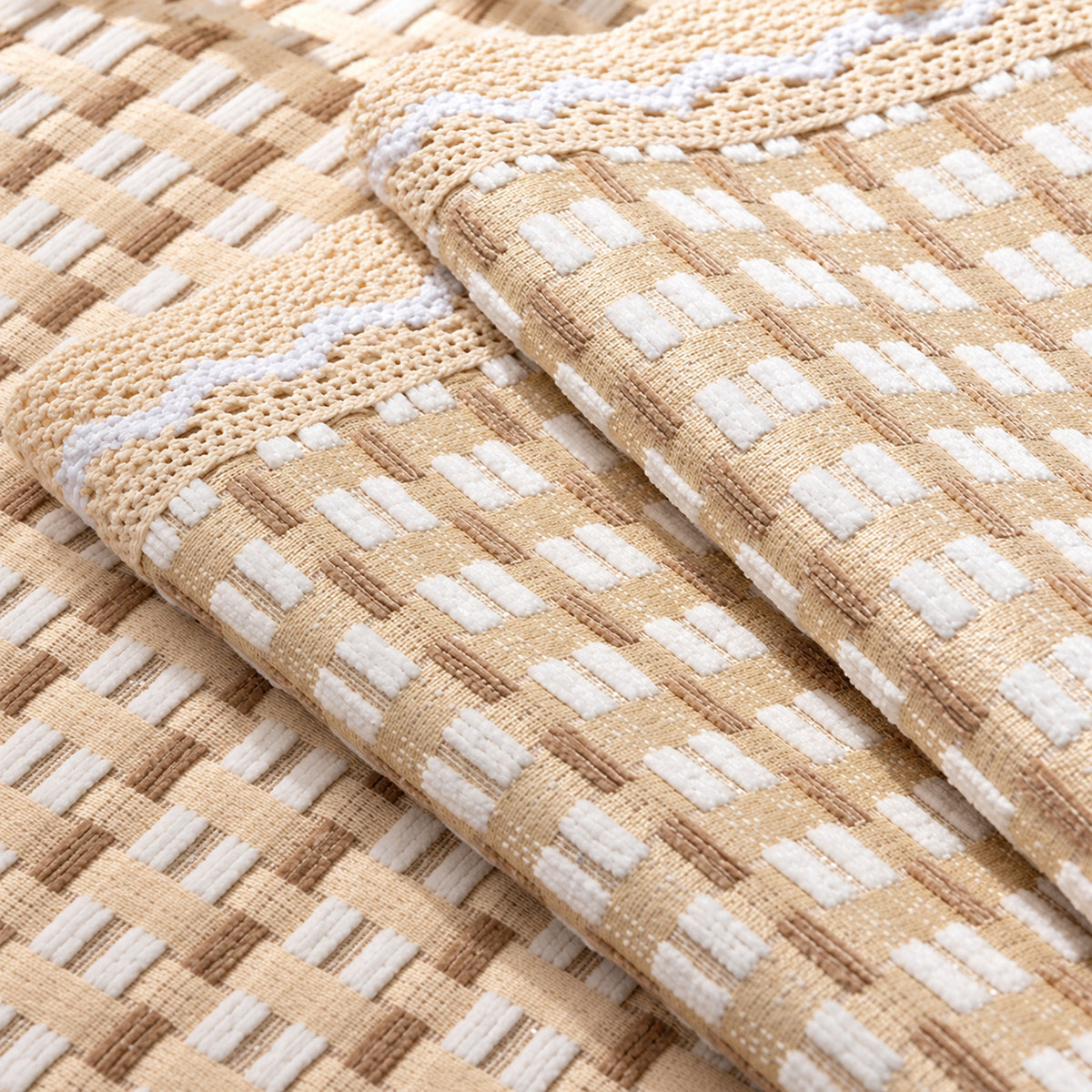 Cotton & Linen Lattice Sofa Cover | Non-Slip Washable | Sofa Protector