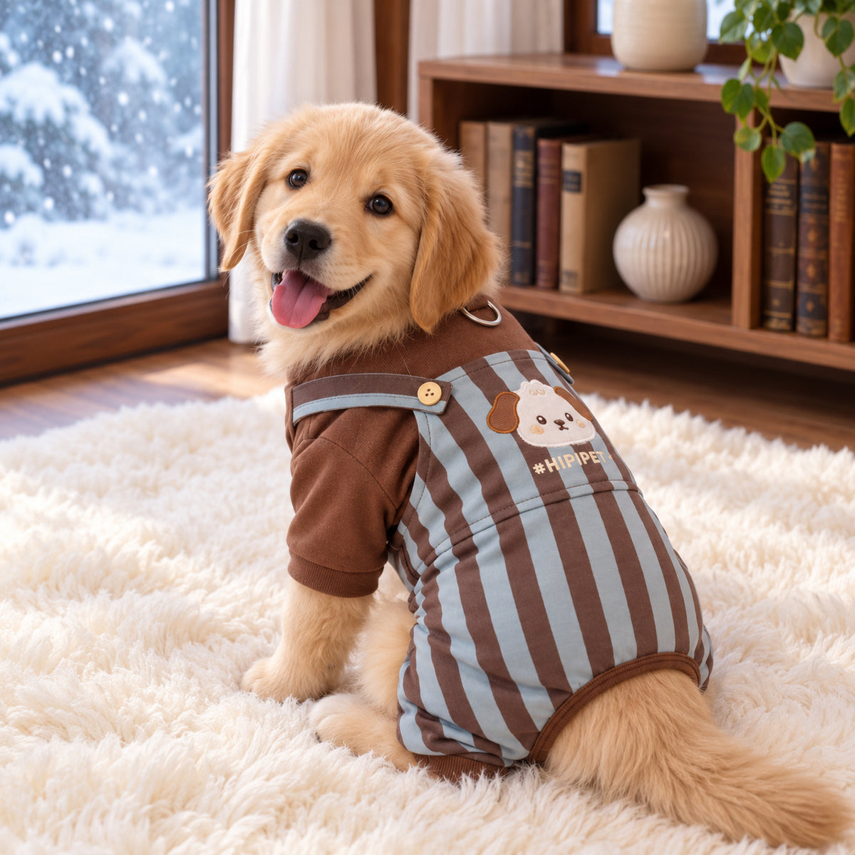 Dog Coat | Corduroy Teddy Dog Overalls for Autumn & Winter
