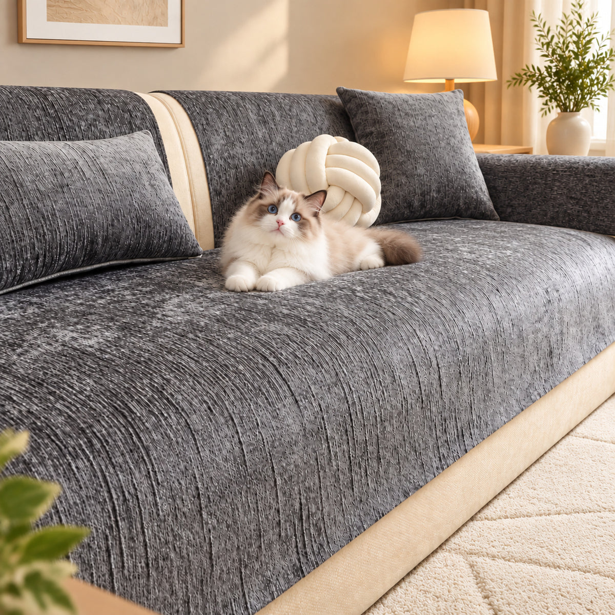 Sofa Cover | Waterproof Sofa Protector | Chenille | Non-Slip & Cat-Scratch Resistant