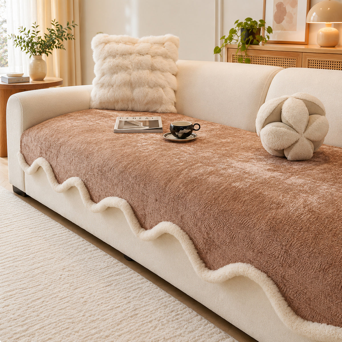 Sofa Cover | Chenille Sofa Protector | Non-Slip & Machine Washable