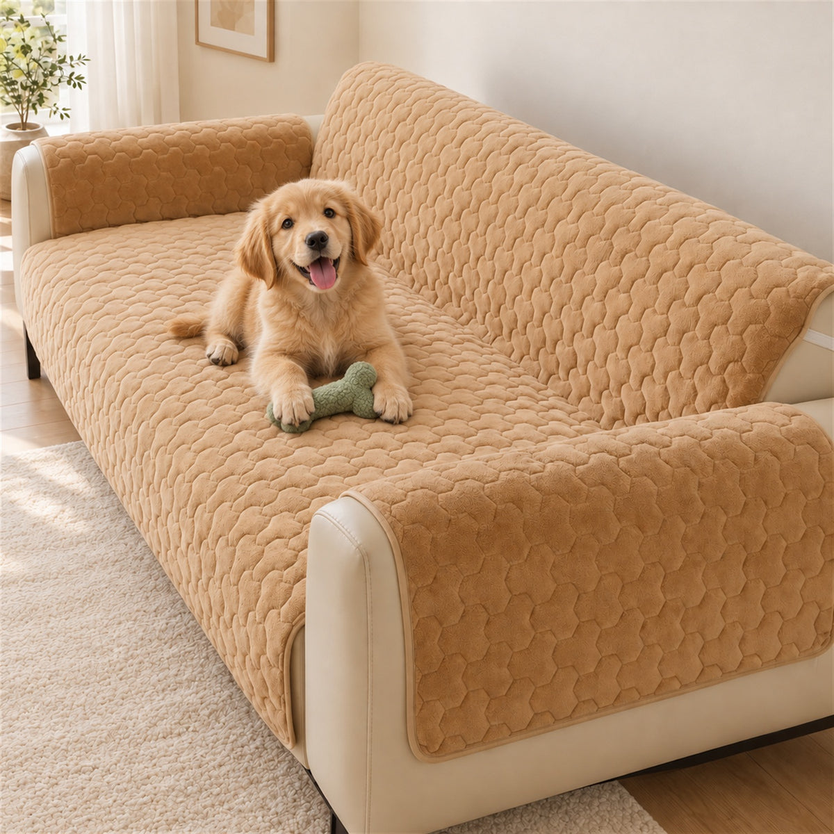 One-Piece Sofa & Recliner Cover | Non-Slip, Machine Washable