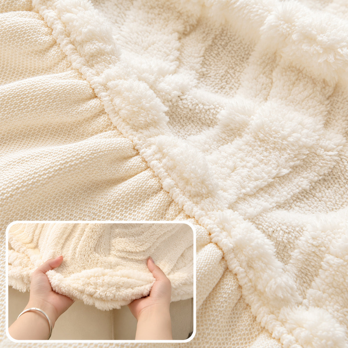 Sofa Cover | Winter Flannel Sofa Protector | Washable & Anti-Scratch