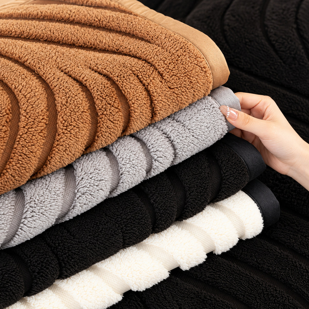 Ribbed Plush Sofa Cover | Non-Slip | Machine-Washable Sofa Protector