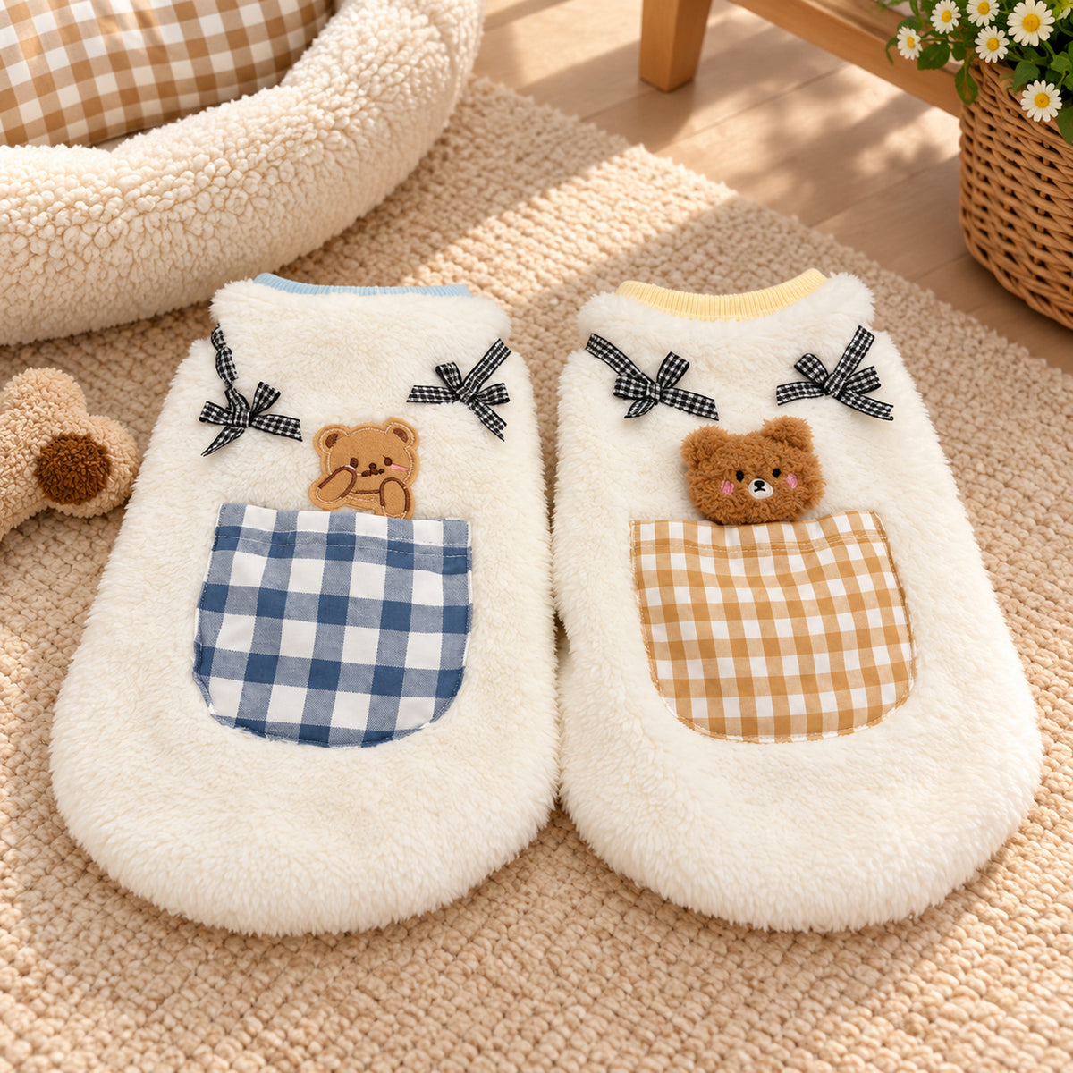 Teddy Bear Jumper for Dogs & Cats | Fleece Winter Vest
