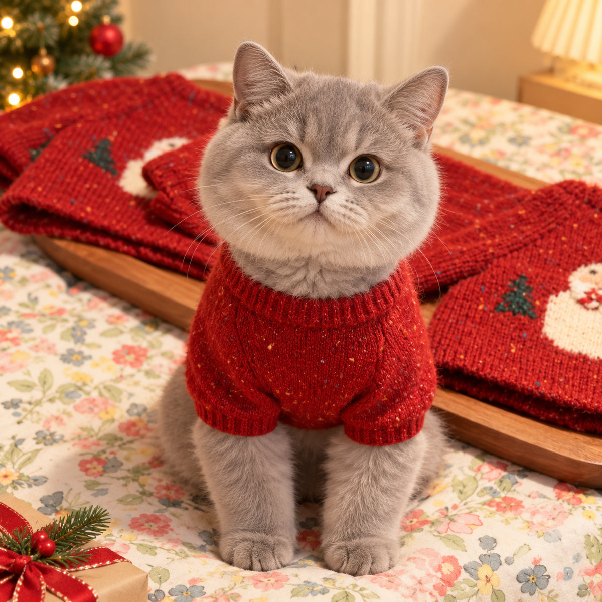 Snowman Christmas Jumper for Dog & Cat | Knitted Pet Sweater