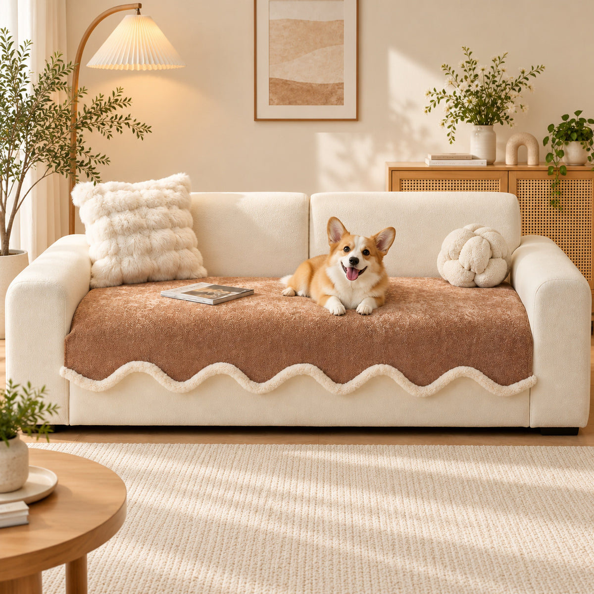 Sofa Cover | Chenille Sofa Protector | Non-Slip & Machine Washable