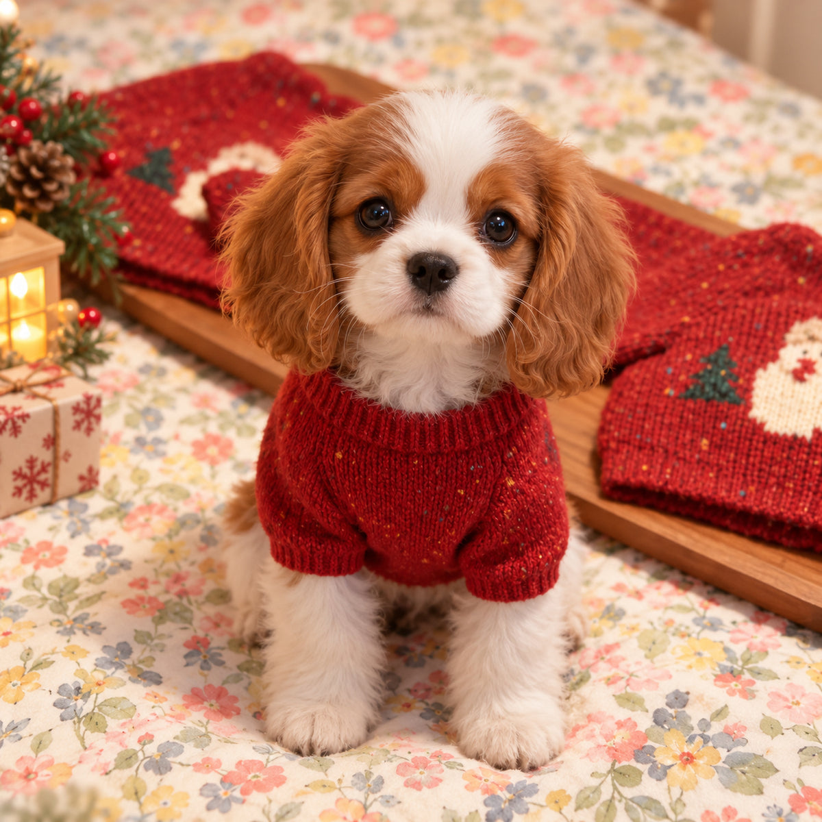 Snowman Christmas Jumper for Dog & Cat | Knitted Pet Sweater