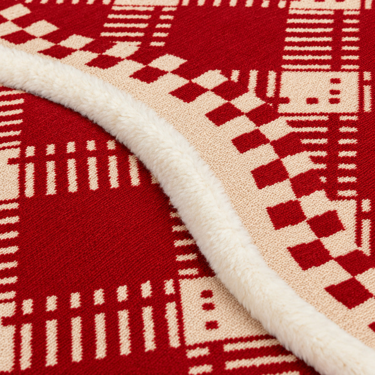 Non-Slip Sofa Cover | Checked Chenille with Plush Edging | Machine Washable