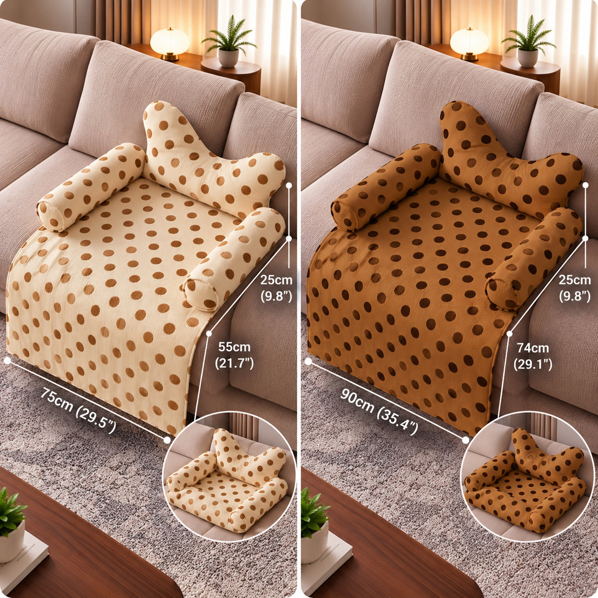 Dog Bed & Cat Bed | All-Season Warm Sofa-Style Pet Mat