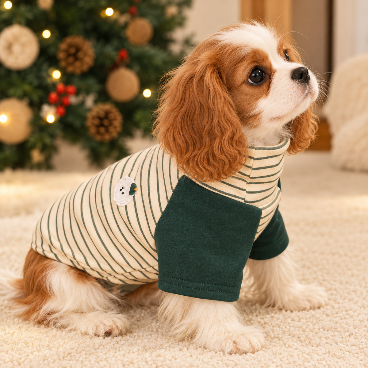 Striped Dog & Cat Jumper | Soft Fleece for Winter
