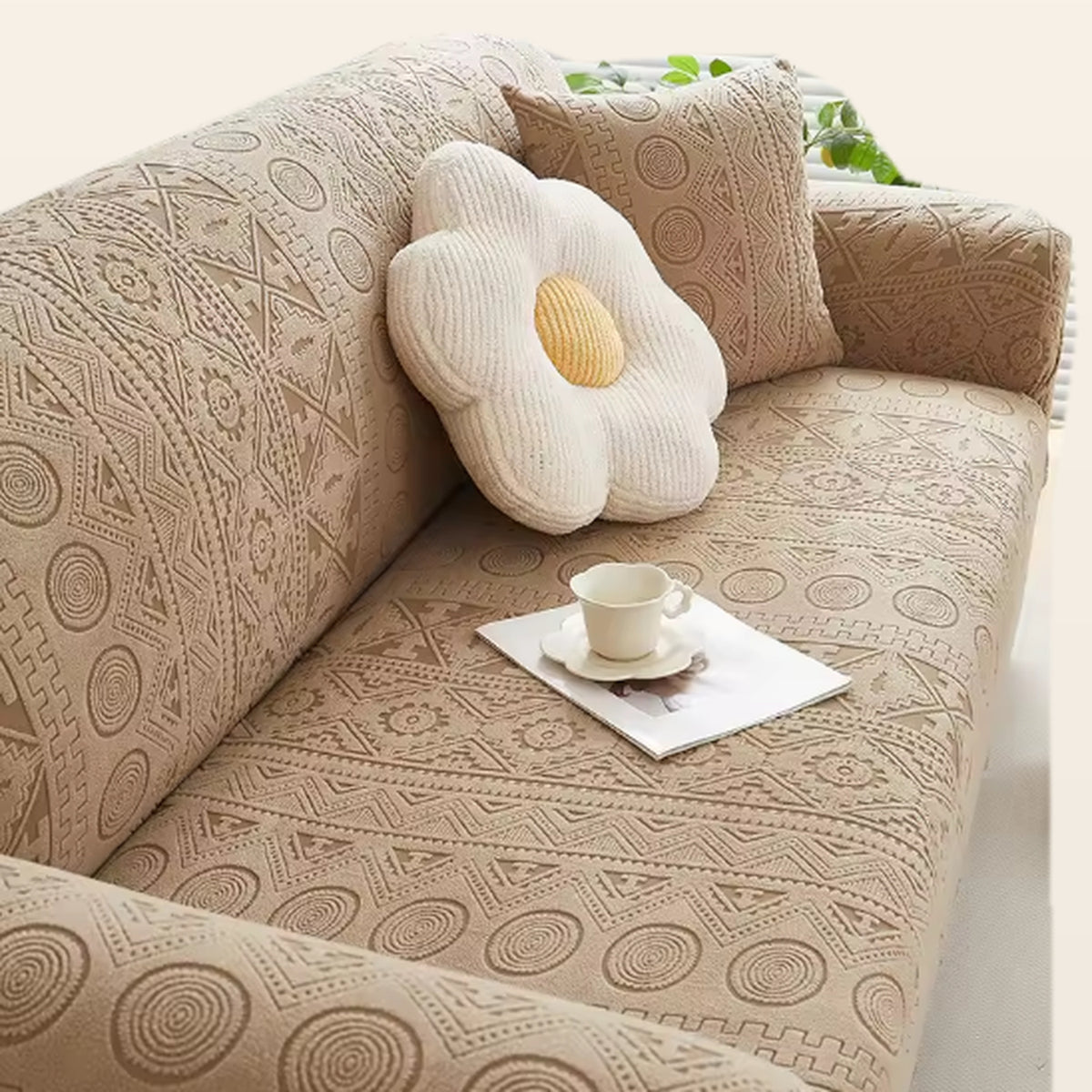 Stretch Sofa Cover | Full-Coverage Sofa Protector | Polyester & Elastane