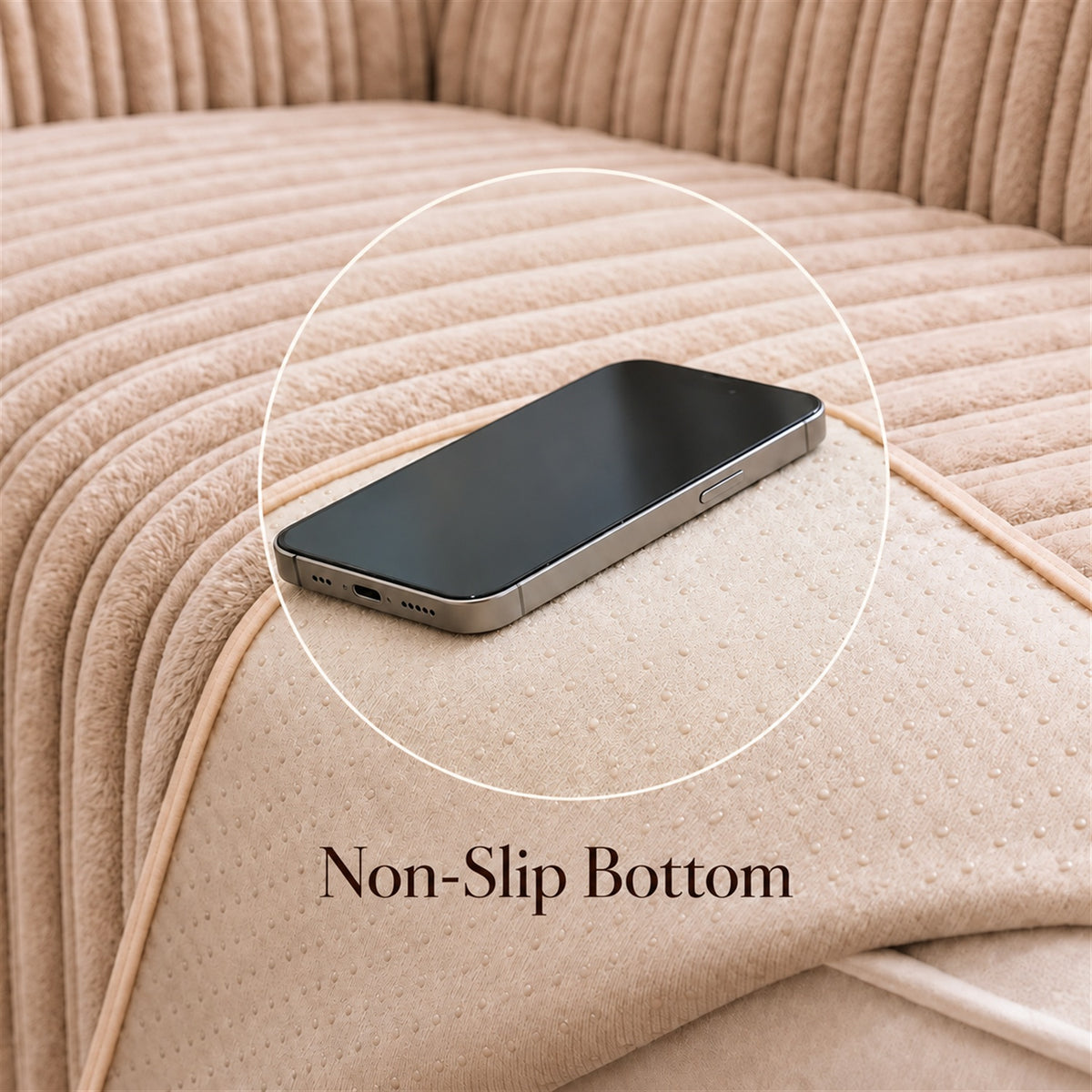Waterproof Sofa & Recliner Cover | Ribbed Plush | Non-Slip, Machine Washable