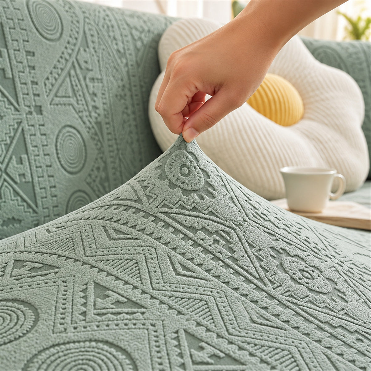 Stretch Sofa Cover | Full-Coverage Sofa Protector | Polyester & Elastane