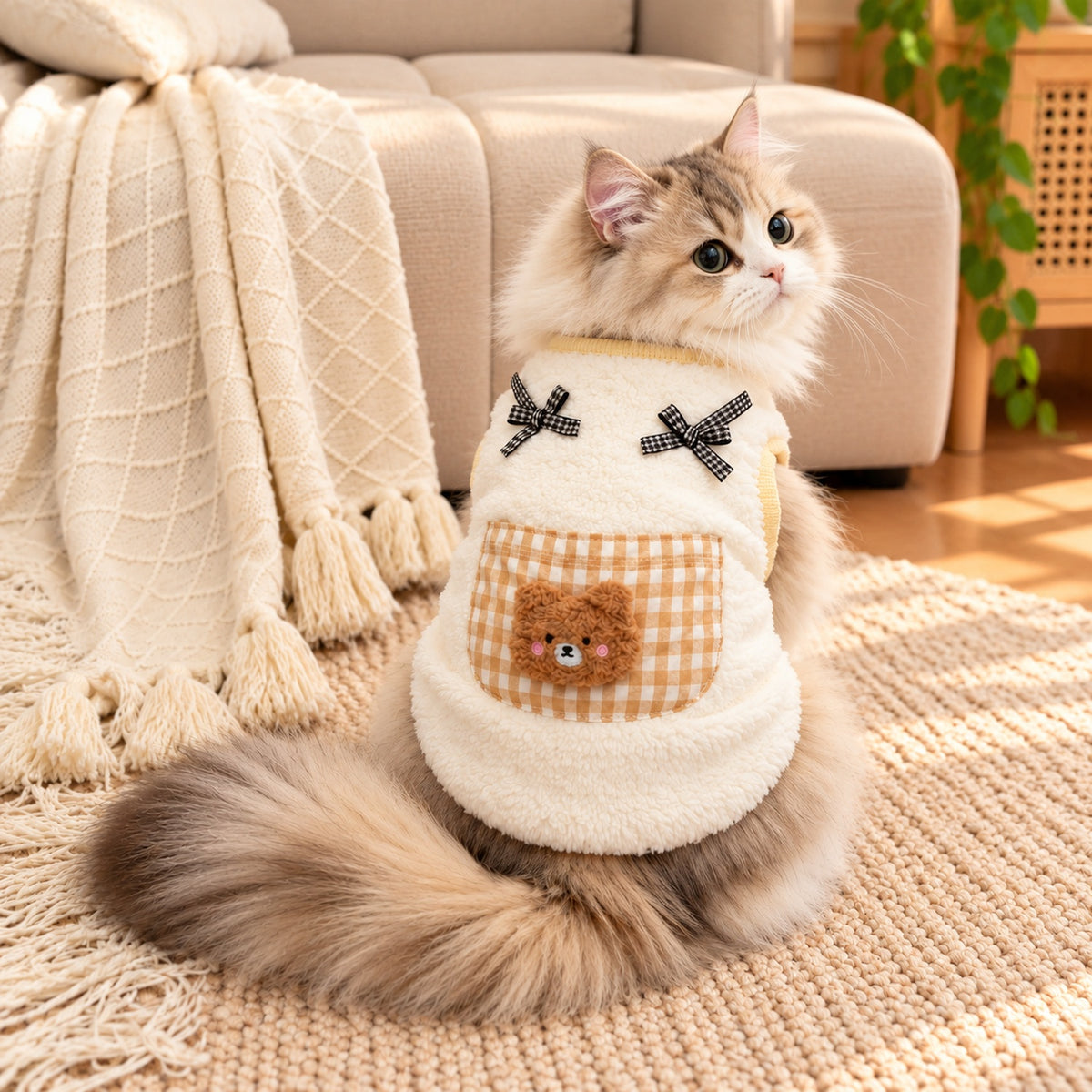 Teddy Bear Jumper for Dogs & Cats | Fleece Winter Vest