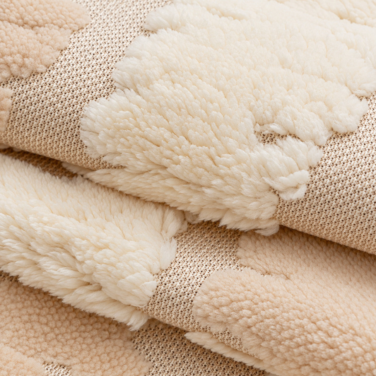 Plush Sofa Cover | Tufted Stripe Design | Non-Slip & Machine Washable