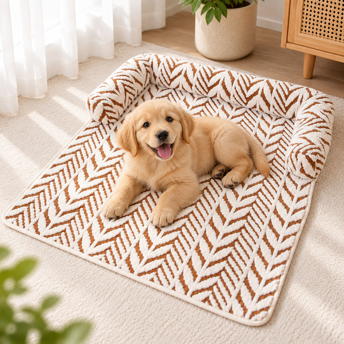 Dog Bed & Cat Bed | Flannel Sofa Mat | Machine Washable | Scratch-Resistant