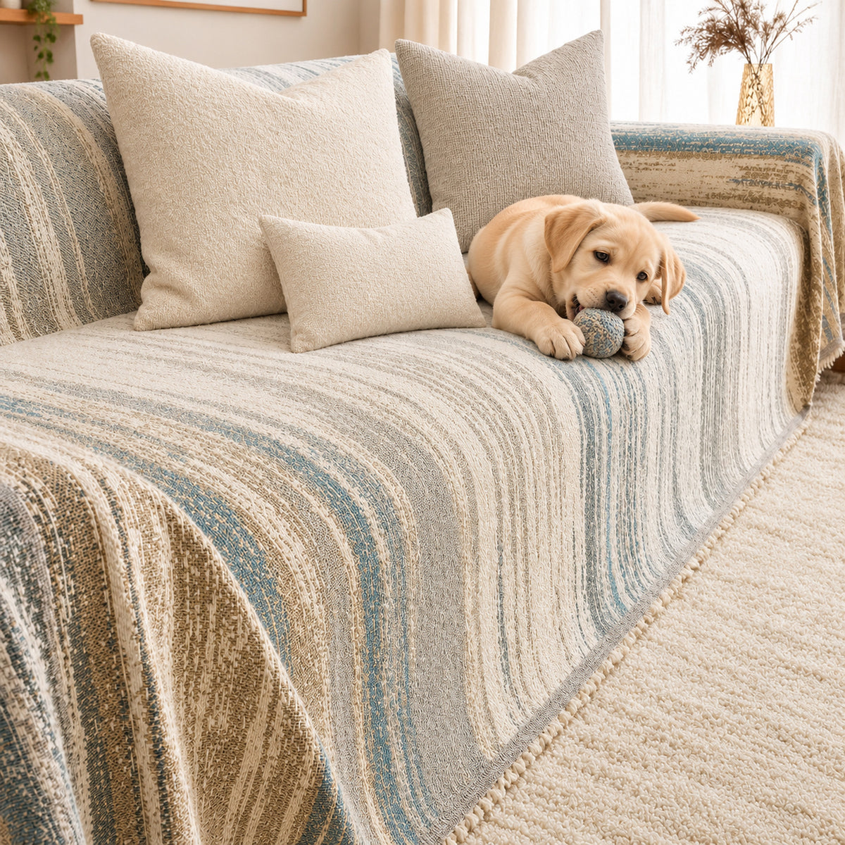 Gradient Chenille Sofa Throw | Soft All-Season | Pet-Friendly Sofa Cover
