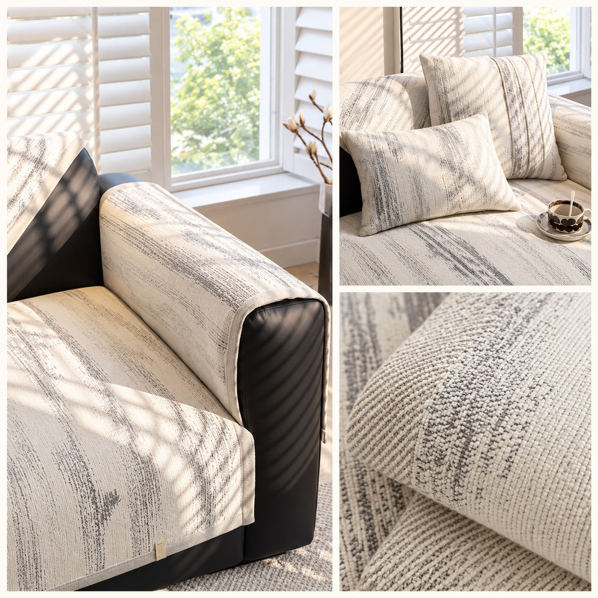 Sofa Cover & Chenille Sofa Throw | Non-Slip & Machine-Washable