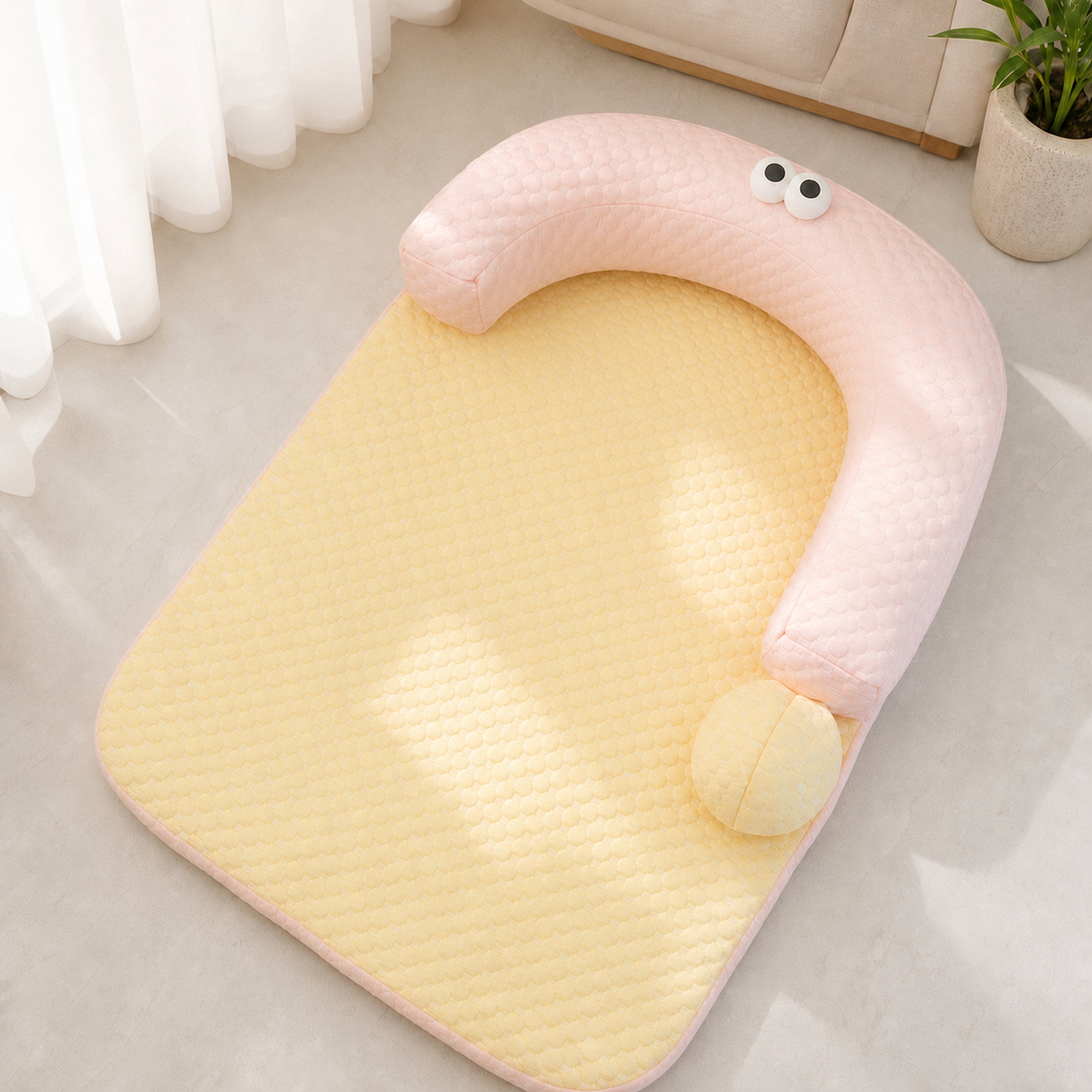 Question Mark Cooling Pet Mat | Breathable Washable Summer Bed