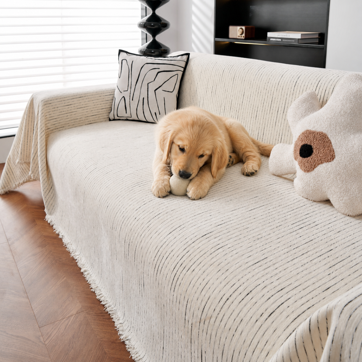 Soft Chenille Sofa Throw | All-Season Washable | Pet-Friendly Sofa Cover