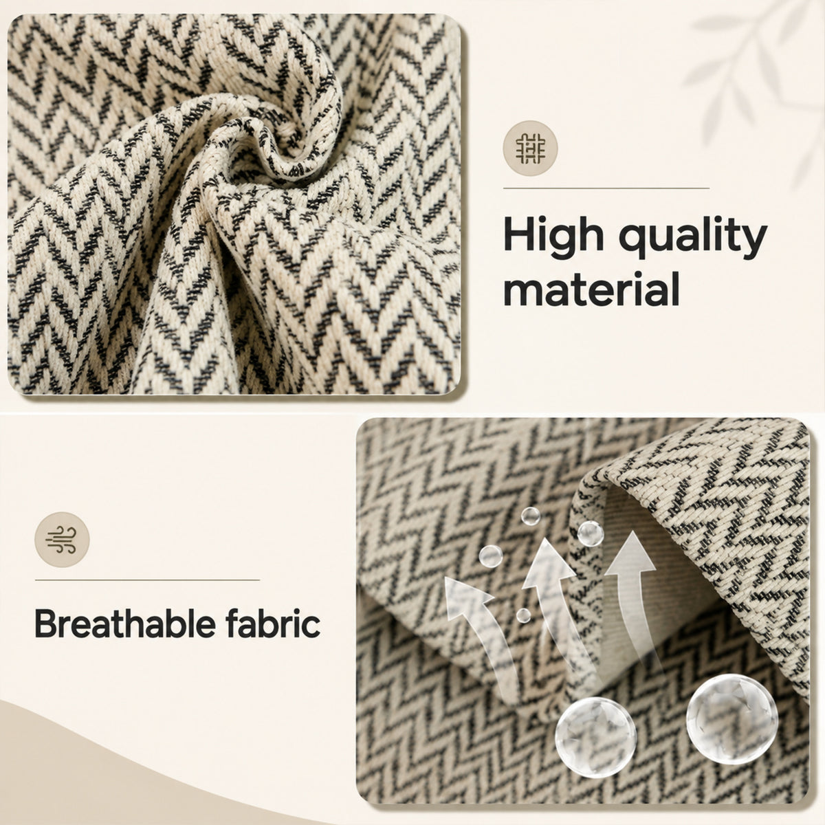 Solid Colour Chenille Sofa Cover | Anti-Scratch Herringbone Couch Protector | Durable | Woofing Deals