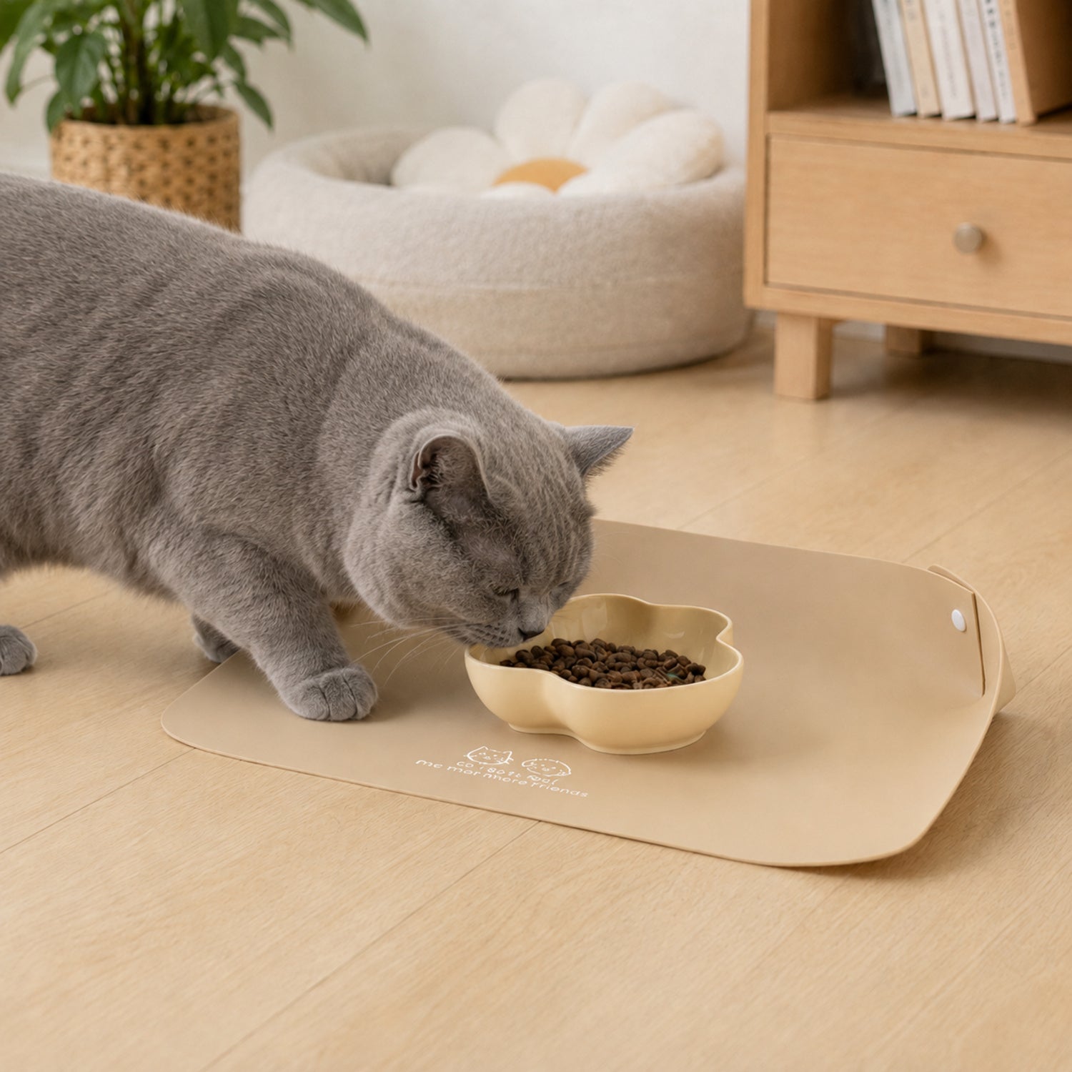 Stay-Clean Pet Feeding Mat | Waterproof Raised Edge | Non-Slip Easy-Clean Design