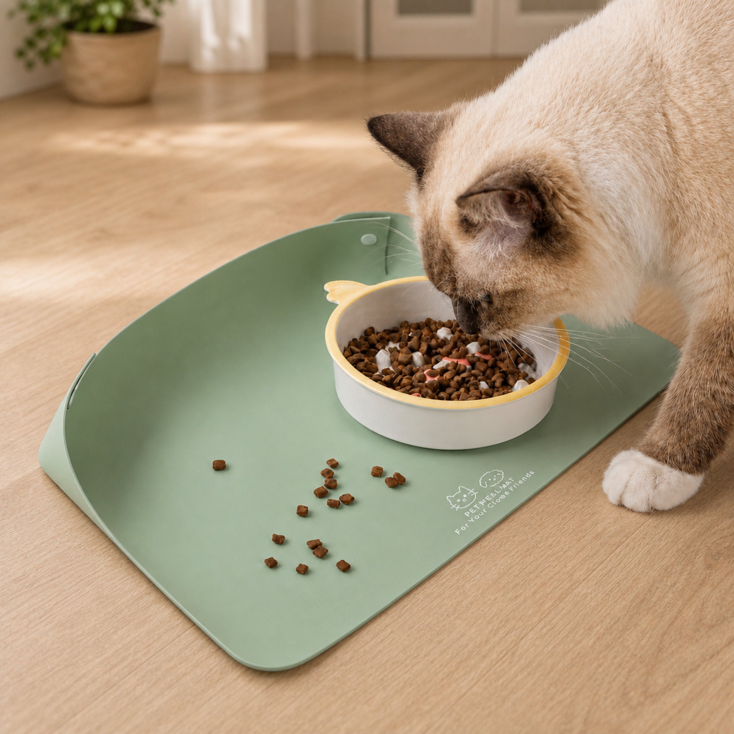 Stay-Clean Pet Feeding Mat | Waterproof Raised Edge | Non-Slip Easy-Clean Design