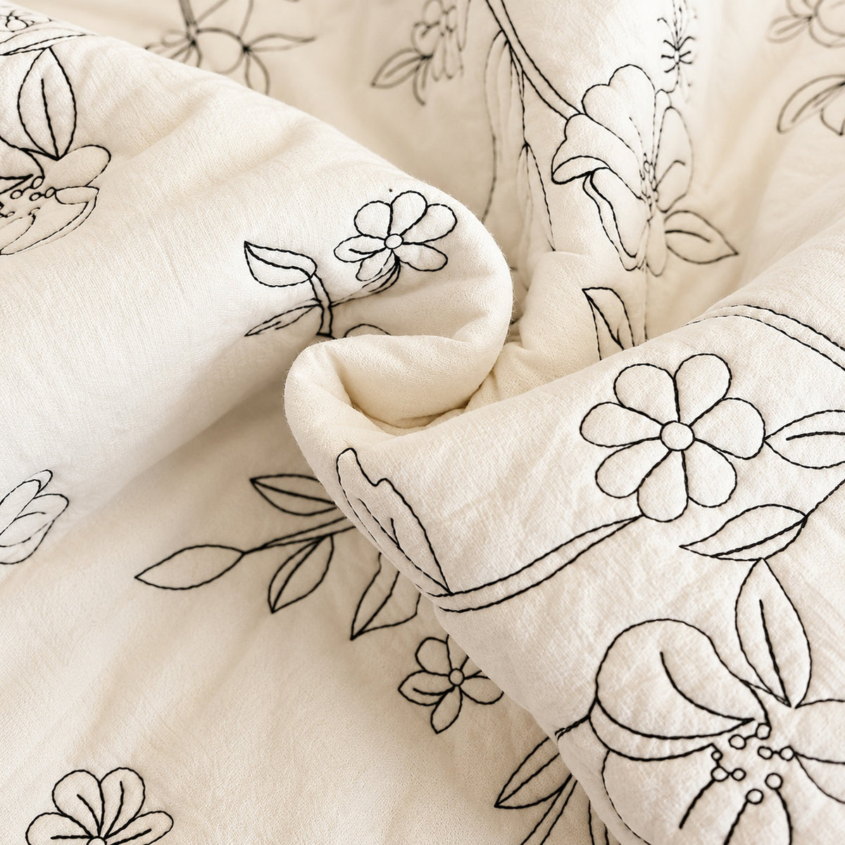 Sofa Cover | Cotton Surface & Non-Slip Backing | Garden Etching | Machine Washable