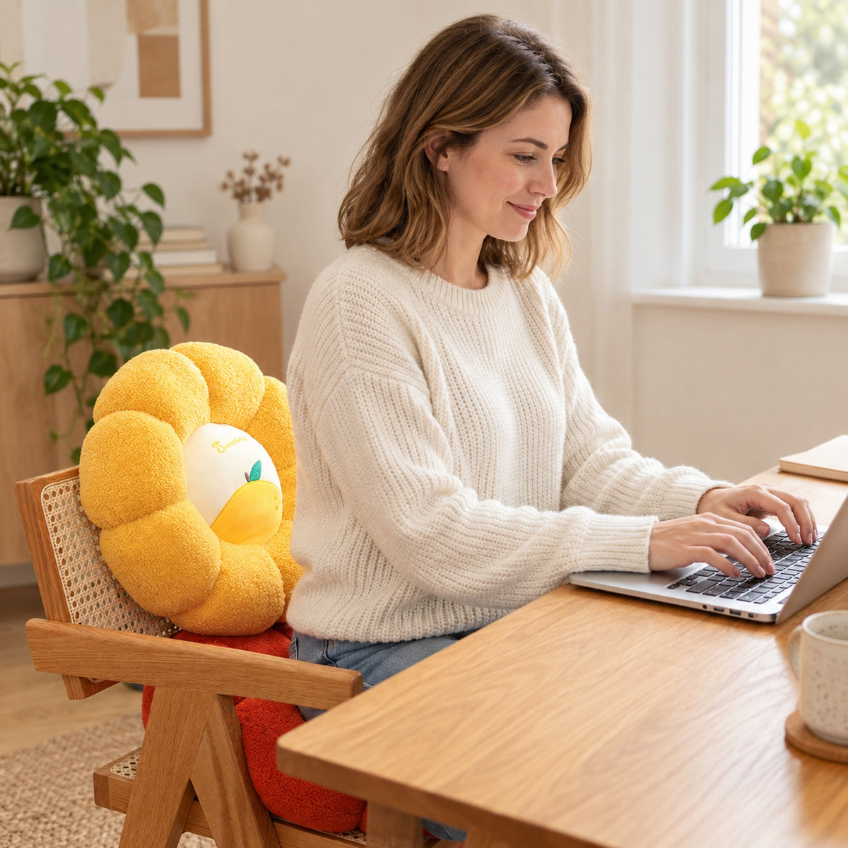 Dog & Cat Bed and Seat Cushion | Fruity Bloom | Soft Teddy Plush