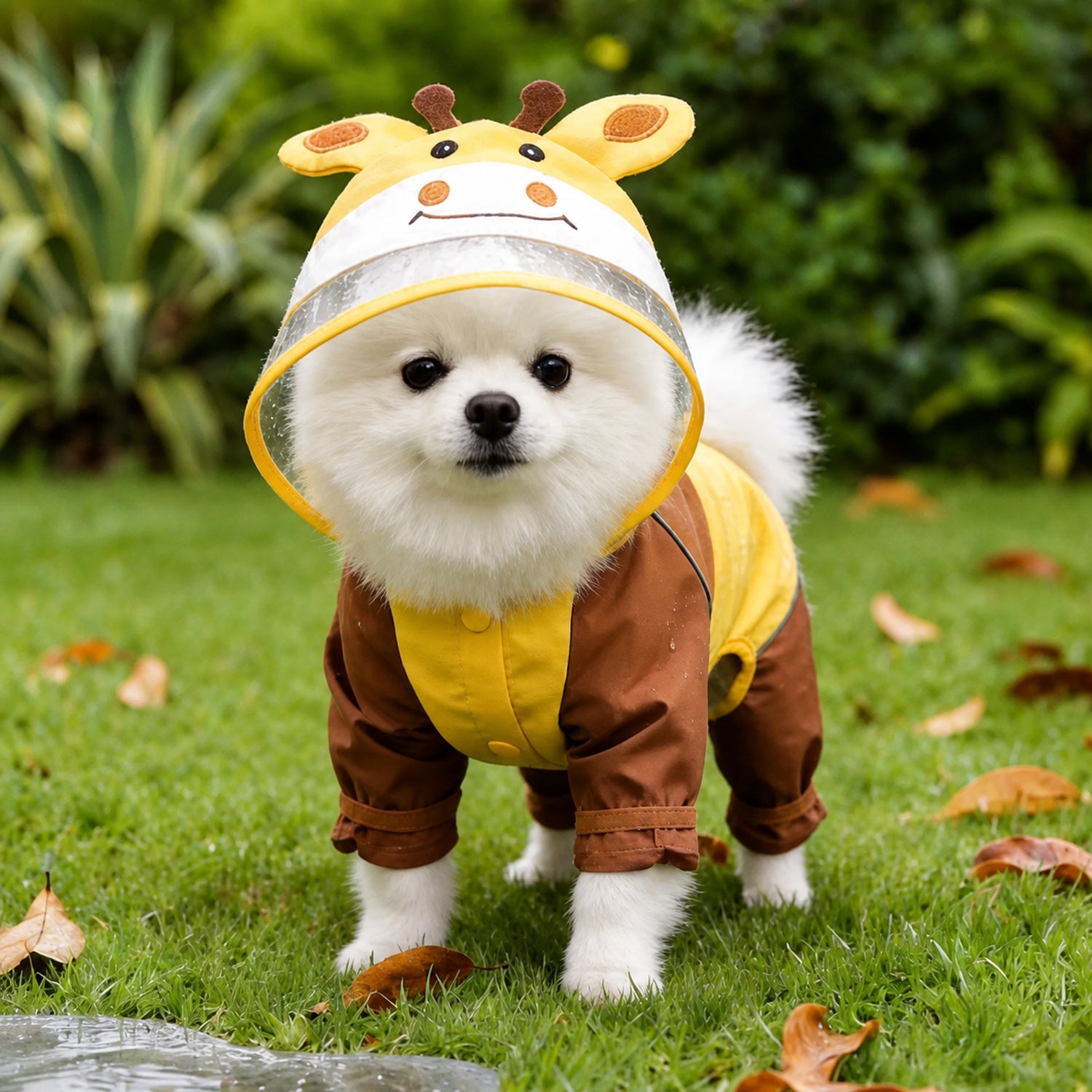 Animal Character Dog Raincoat | Waterproof | Hooded Full-Coverage Design
