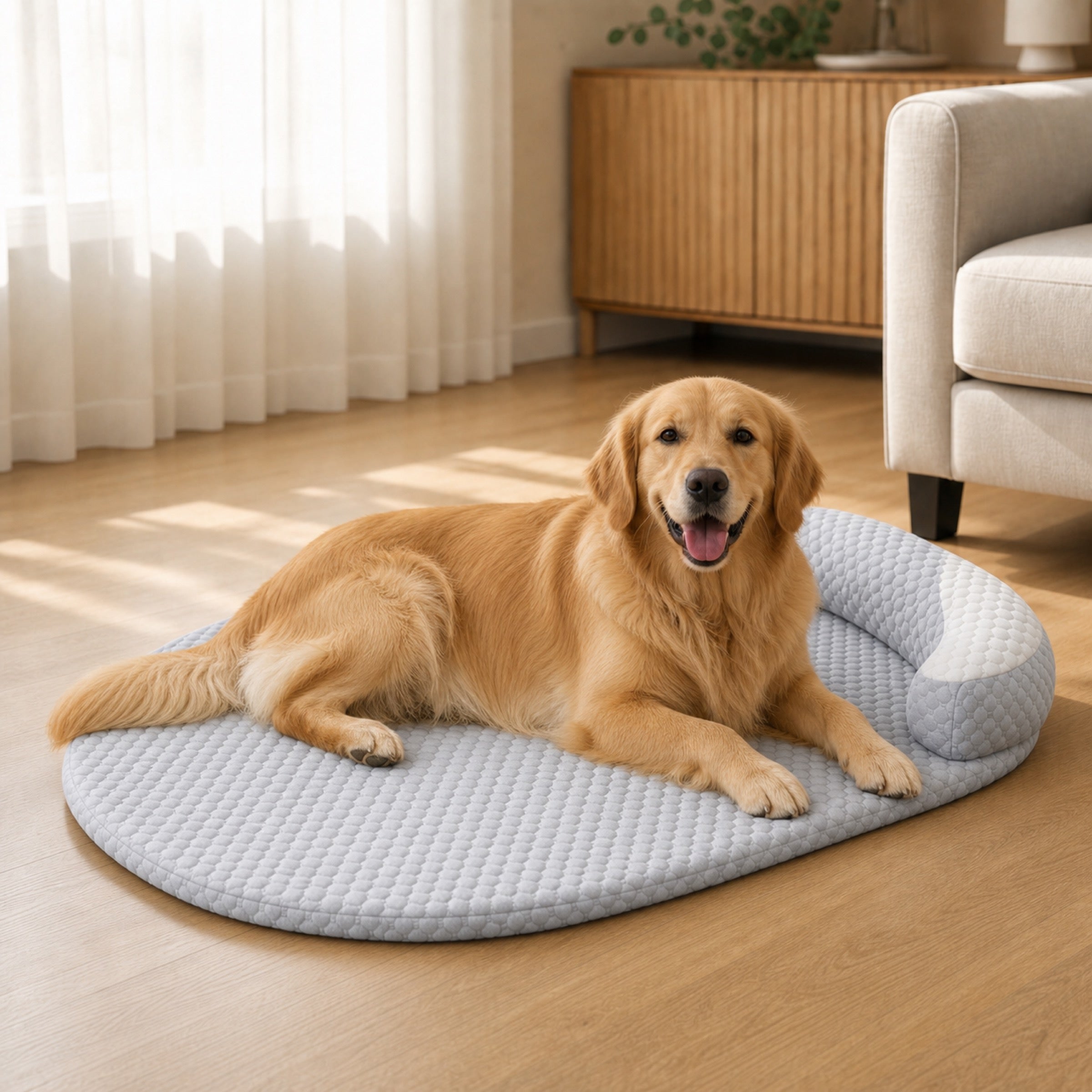 Cooling Dog Bed | Oval Ice Silk Breathable Pet Nest | Woofing Deals