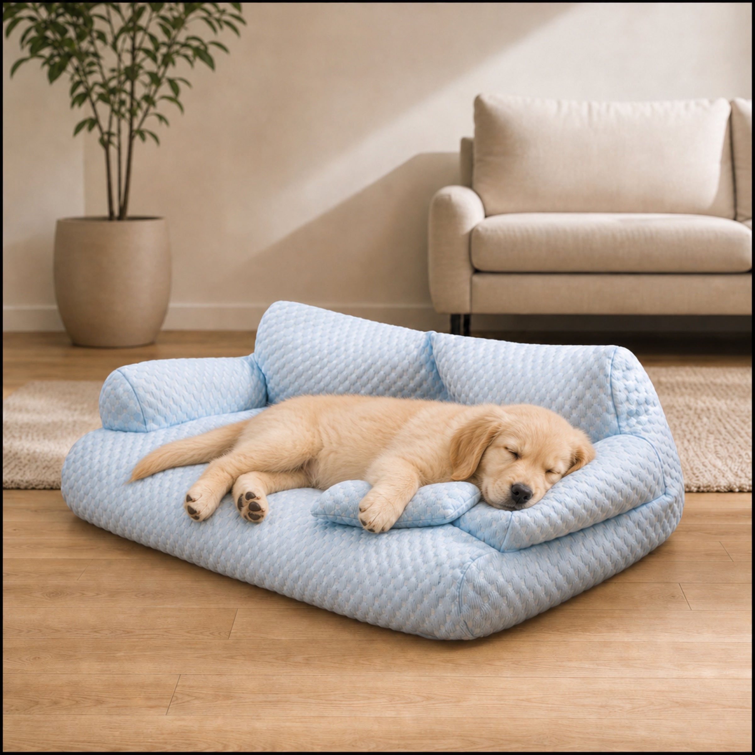 Ice Silk Cooling Dog Sofa Bed | Breathable Outdoor Pet Bed