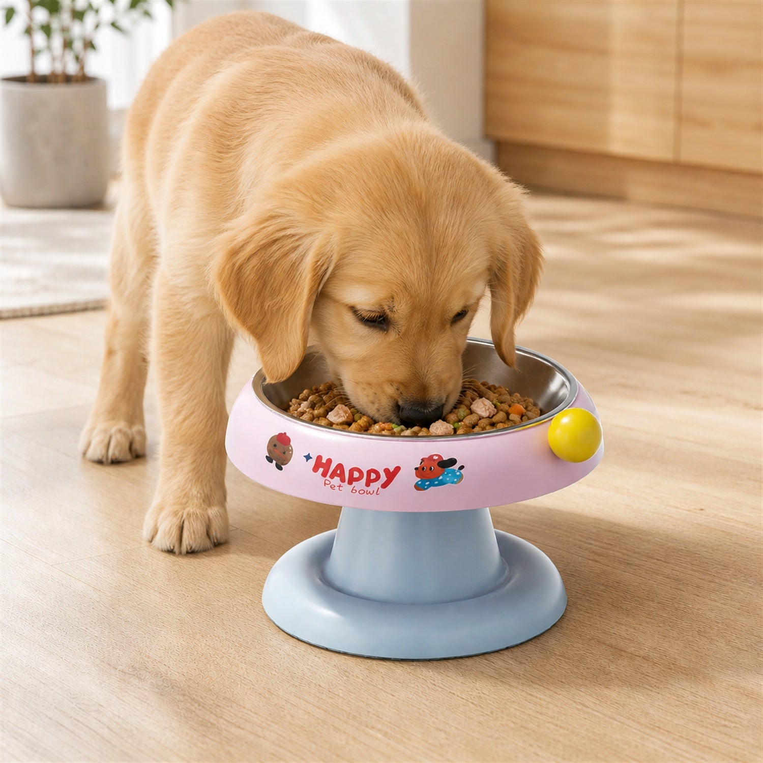 Elevated Stainless Steel Pet Bowl | Non-Slip Raised Feeder for Cats & Dogs