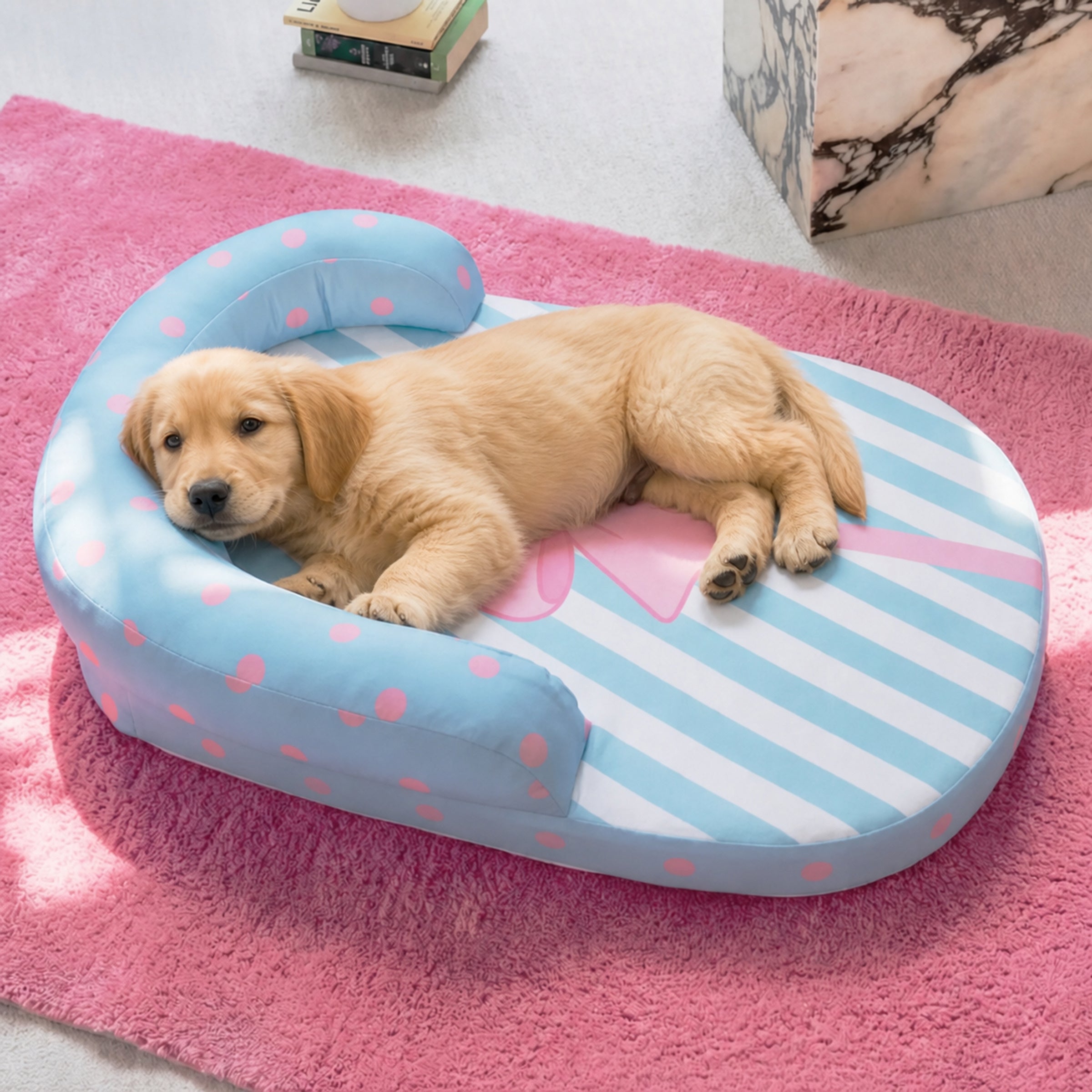 Cooling Orthopedic Dog Bed | Breathable Neck Support Bow Bed