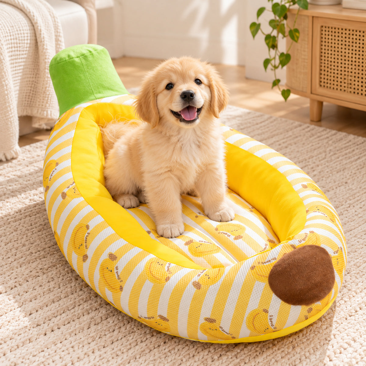 Banana Dog Bed | Breathable All-Season Pet Bed
