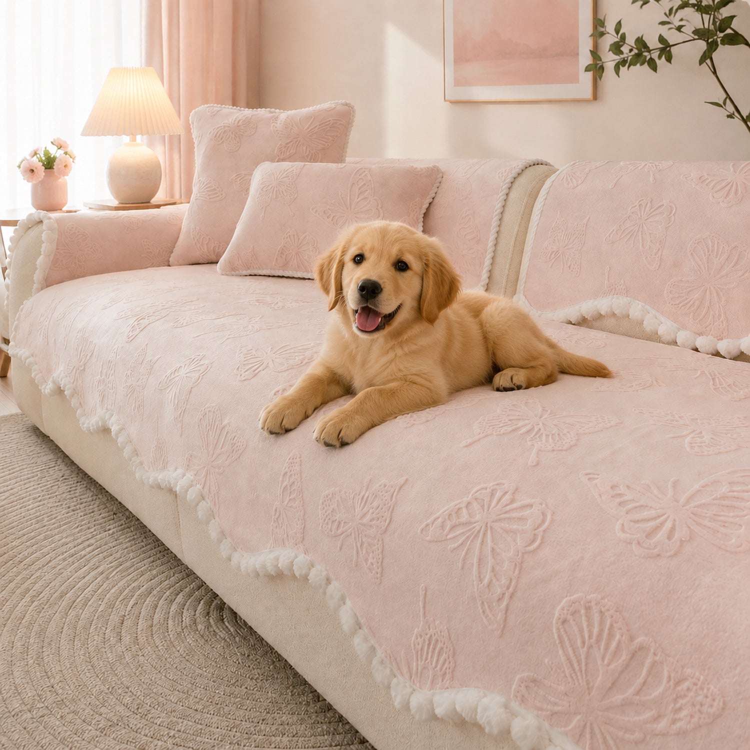 Butterfly Sofa Protector | Soft Non-Slip Washable All-Season Cover