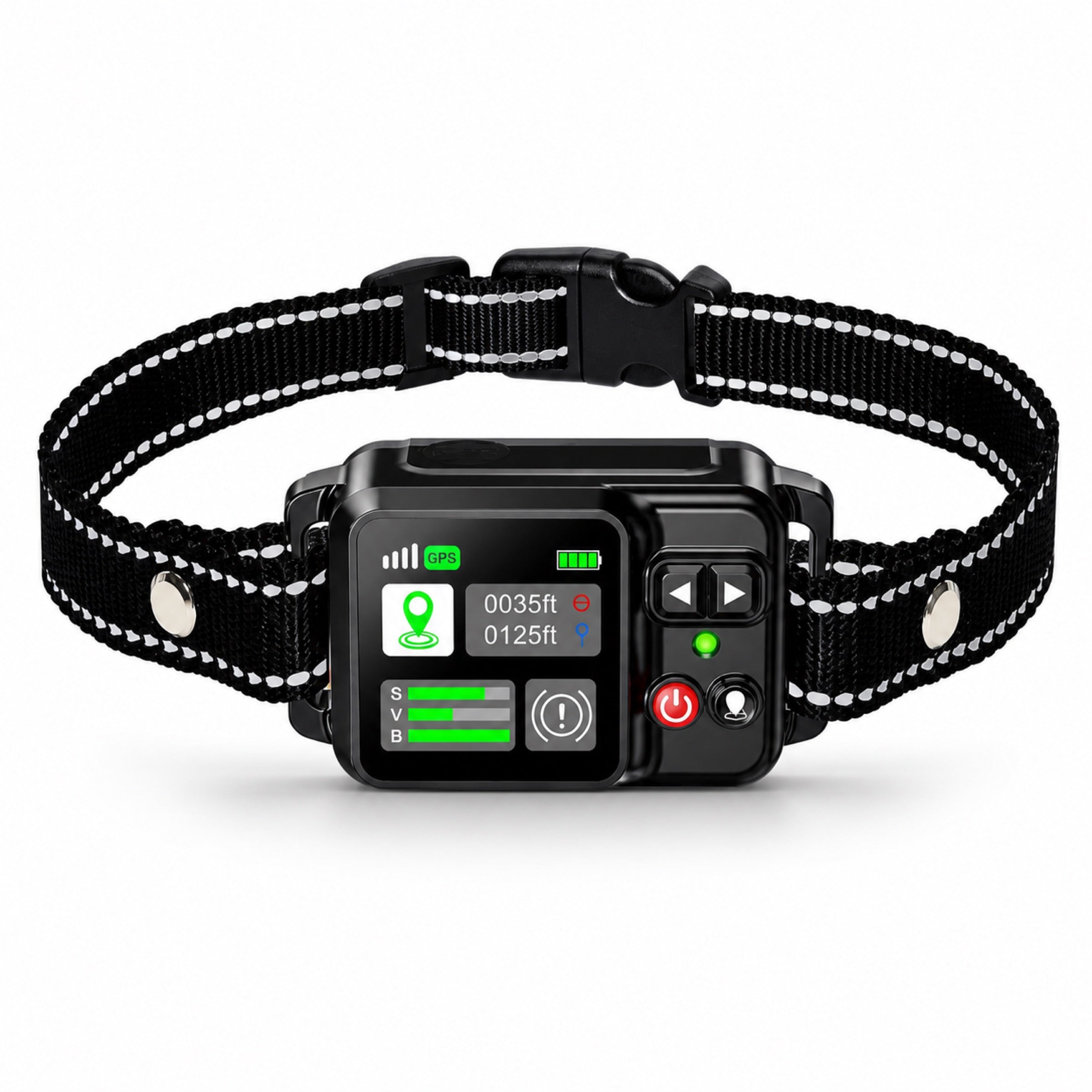 GPS wireless dog fence collar studio product photo
