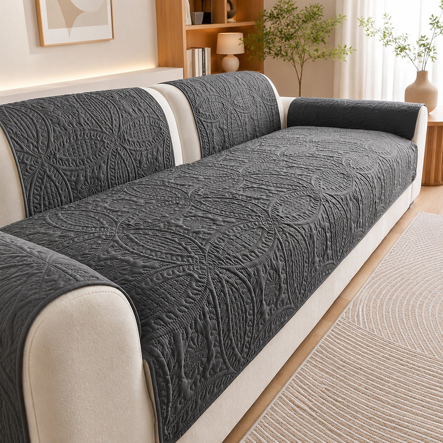 Water-Repellent Sofa Protector | Soft Brushed Polyester | Non-Slip Cover