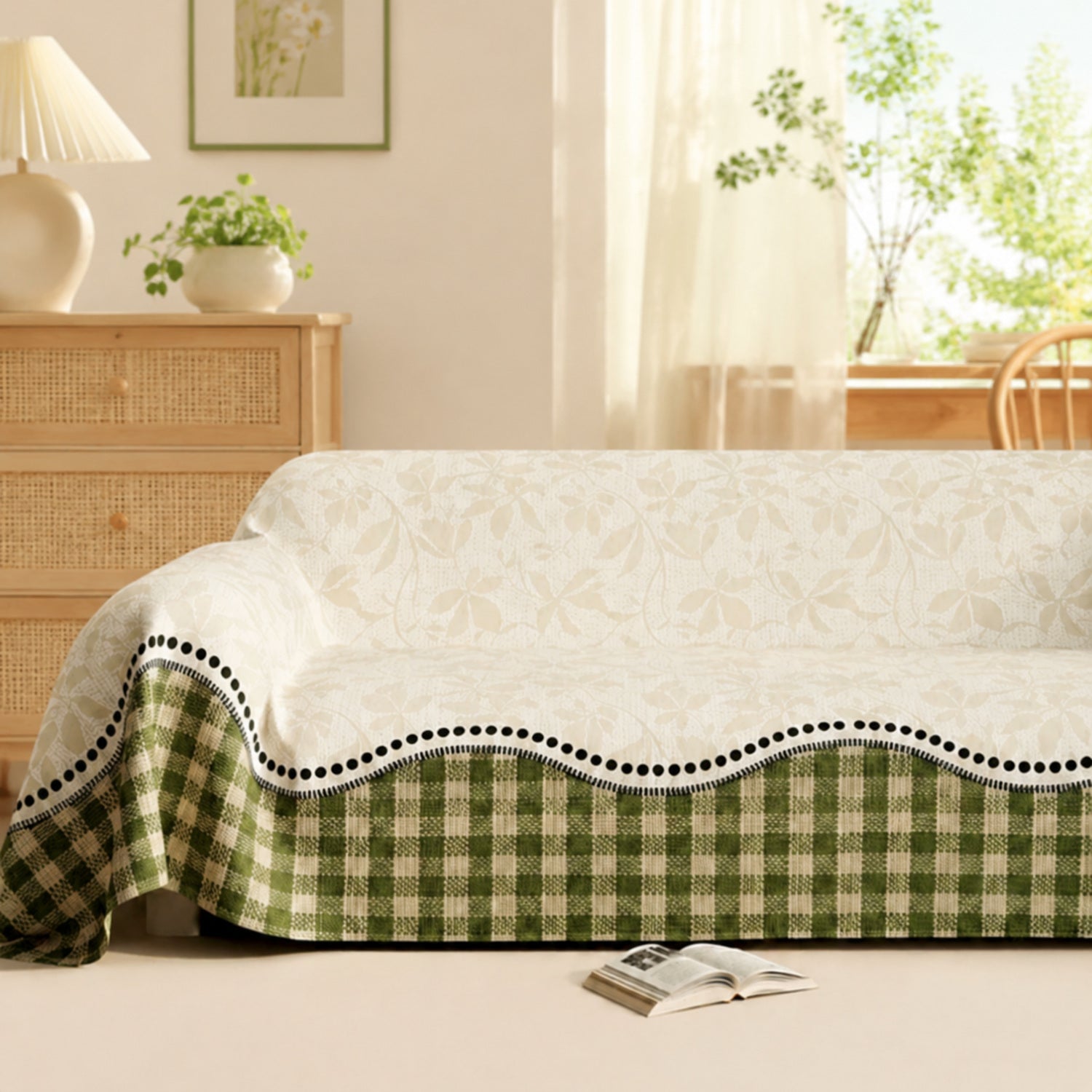 Countryside Plaid Sofa Throw | Soft Machine-Washable Full Sofa Protector