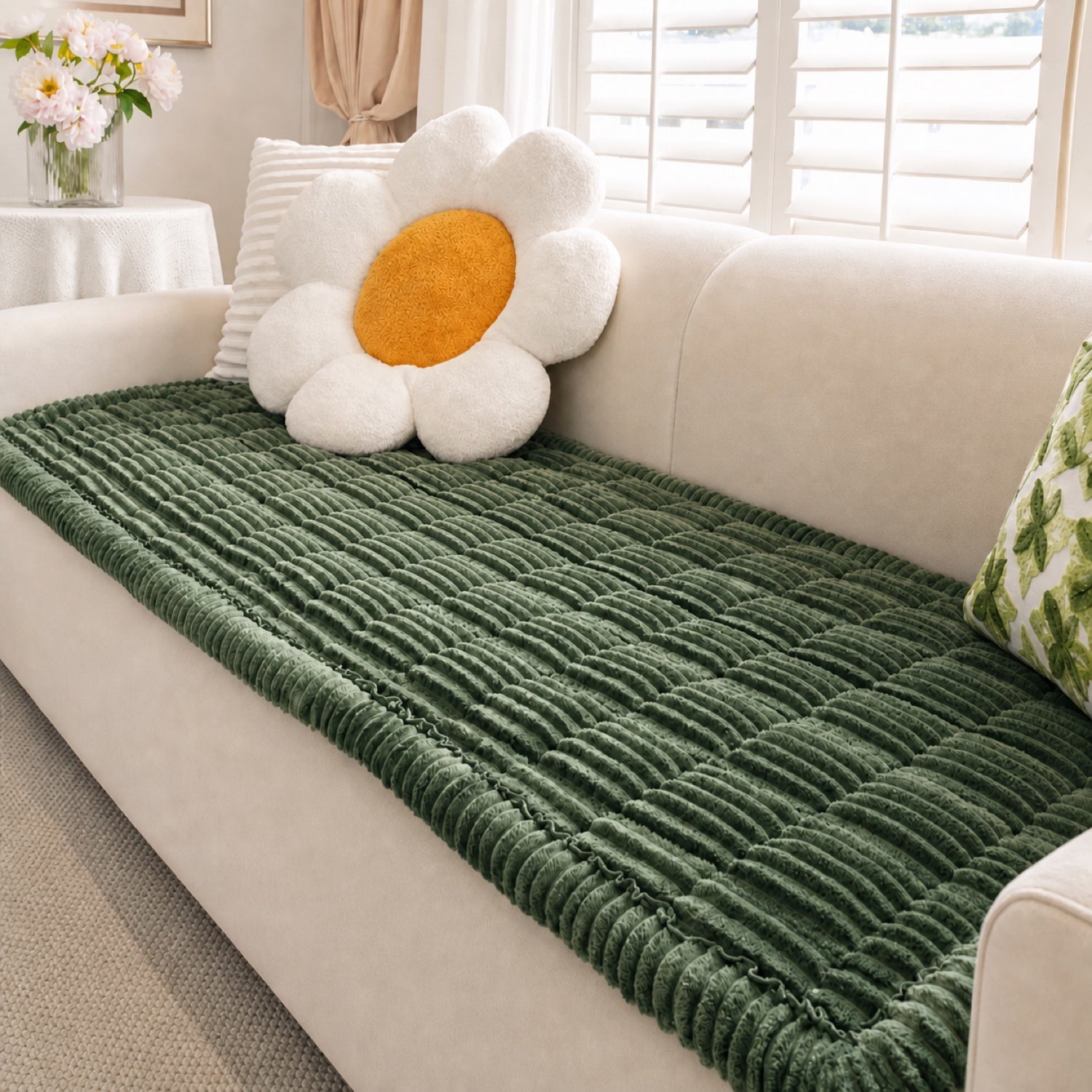 Pet Mat Couch Cover | Non Slip Breathable | Sofa Protector | Soft Washable | Woofing Deals