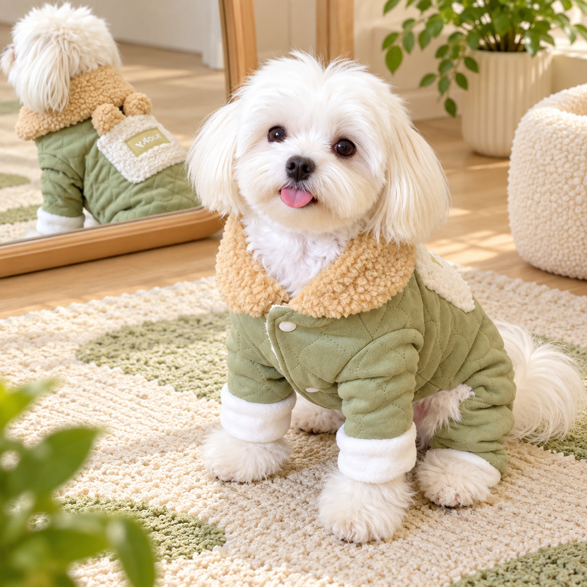 Teddy Sherpa Dog Jumper | Warm Fleece Pet Sweater