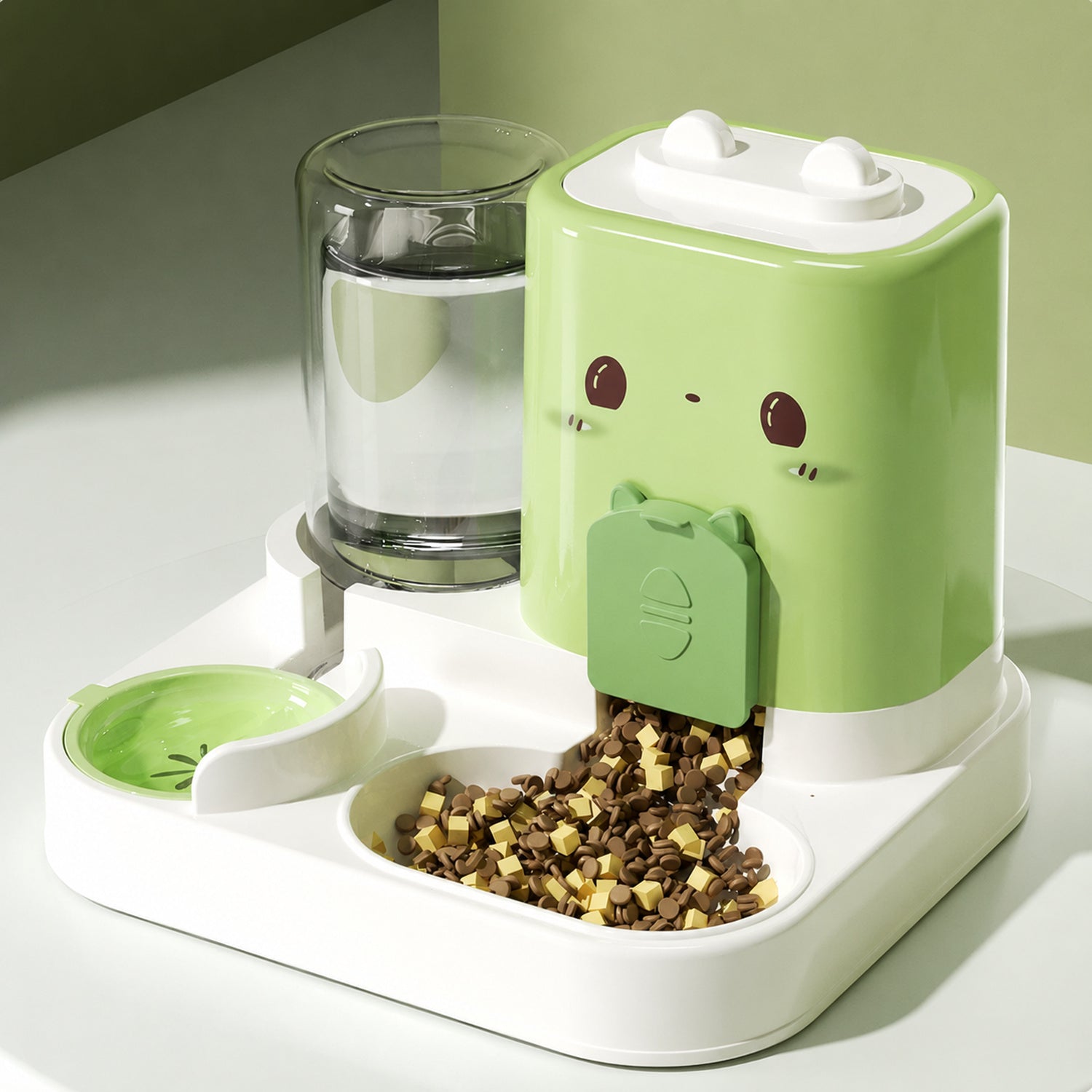 Automatic Pet Feeder & Water Dispenser | 2.2L Food + 1.5L Water | PP Gravity System