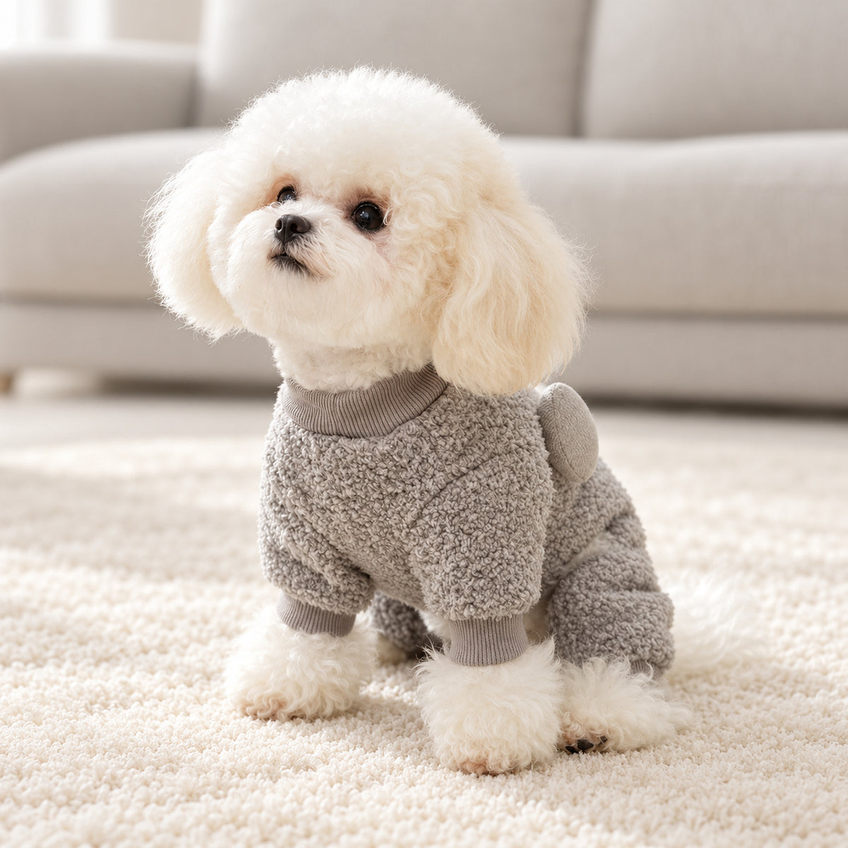 Dog Jumper | Cuddly Critters | Soft Fleece with Legs and Lead Ring