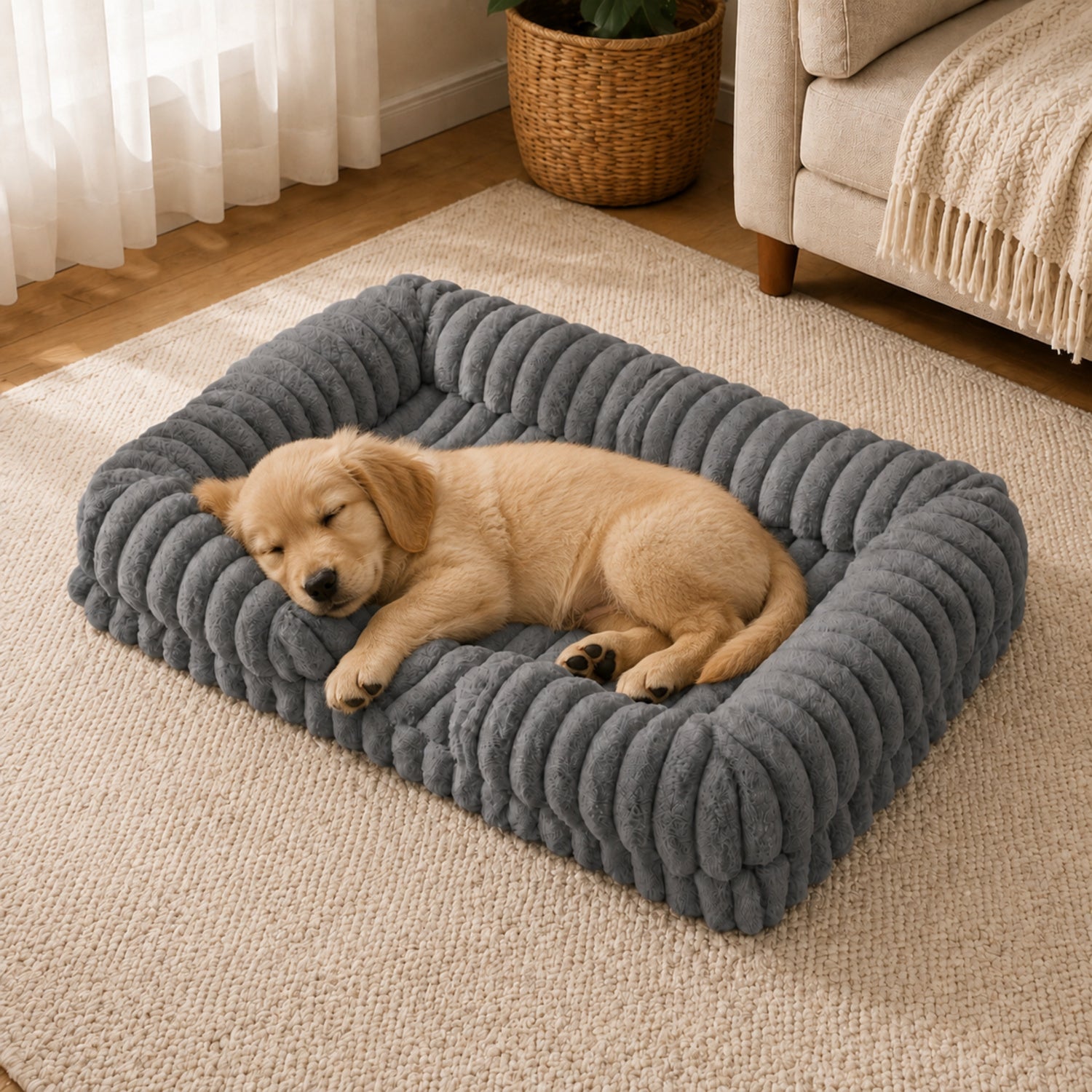 Orthopedic Dog Bed | Memory Foam Bolster Sofa Bed | Woofing Deals