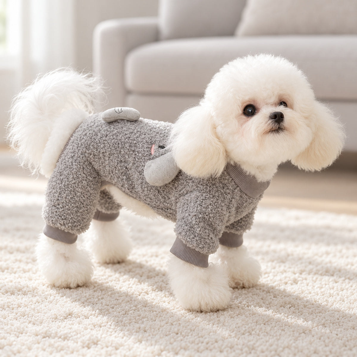 Dog Jumper | Cuddly Critters | Soft Fleece with Legs and Lead Ring