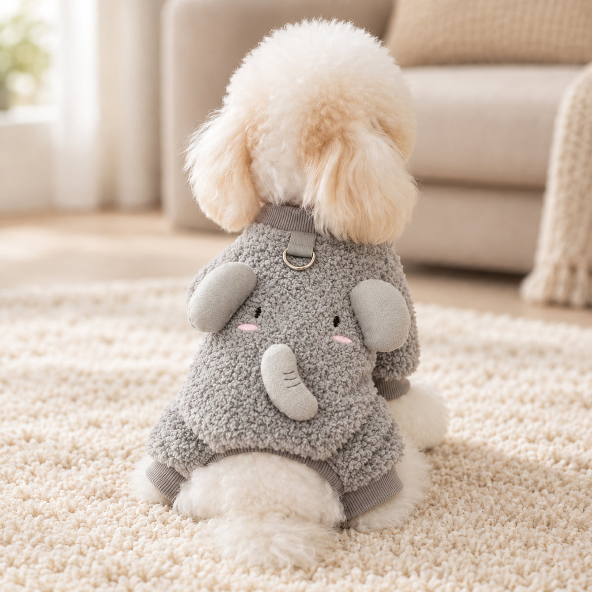 Dog Jumper | Cuddly Critters | Soft Fleece with Legs and Lead Ring