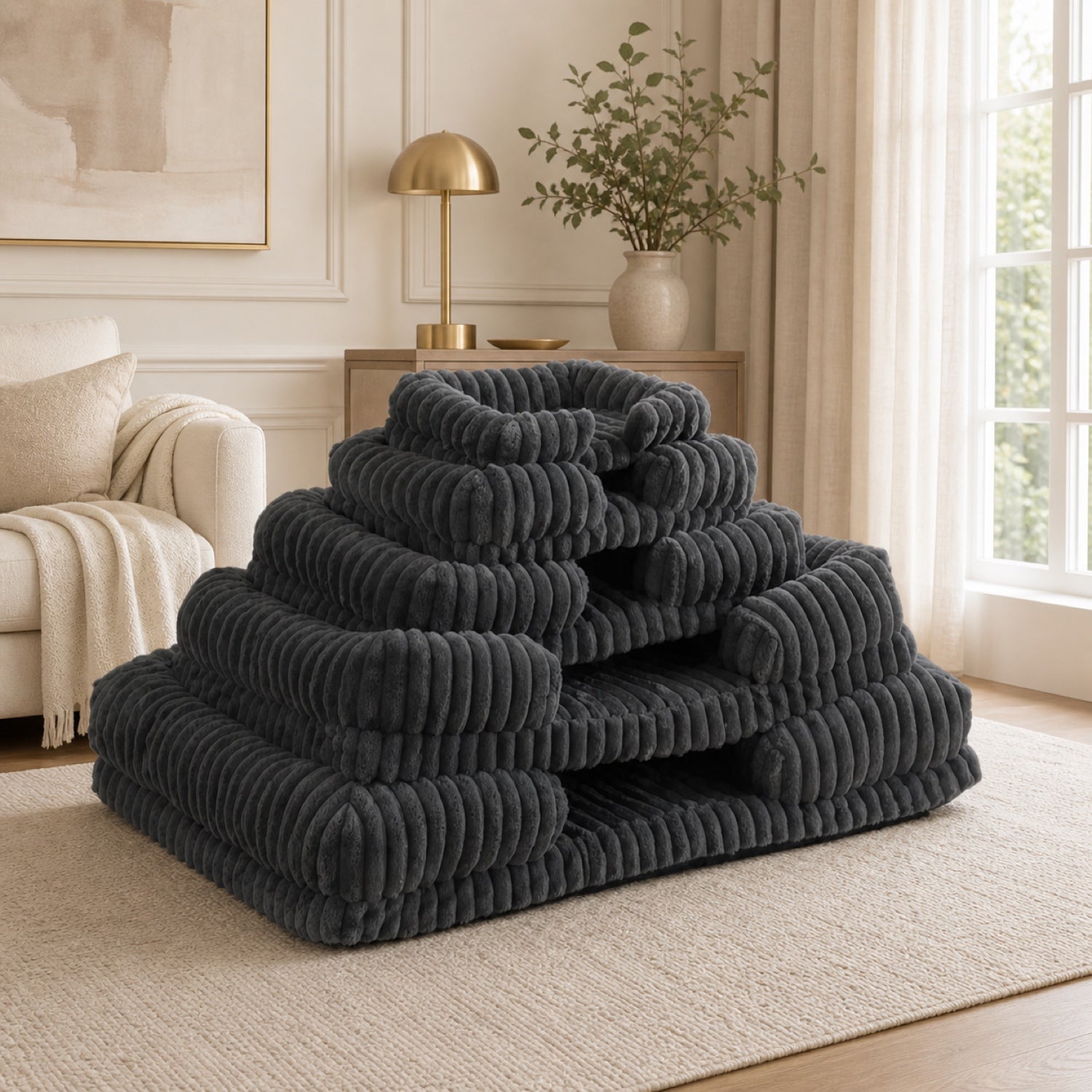 Orthopedic Dog Bed | Memory Foam Bolster Sofa Bed | Woofing Deals