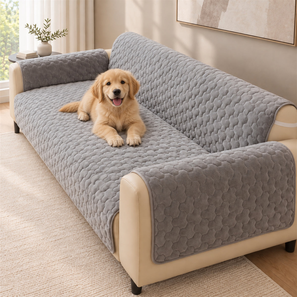 One-Piece Sofa & Recliner Cover | Non-Slip, Machine Washable